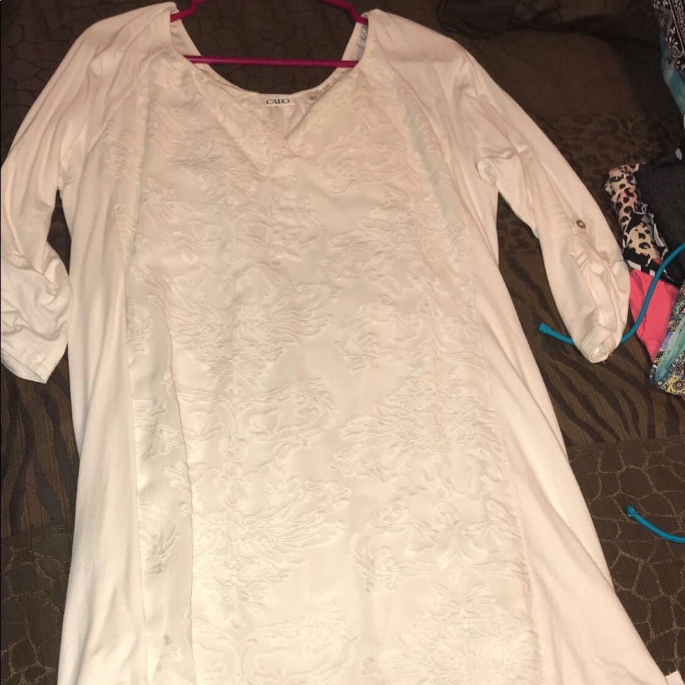 Cream colored dress!